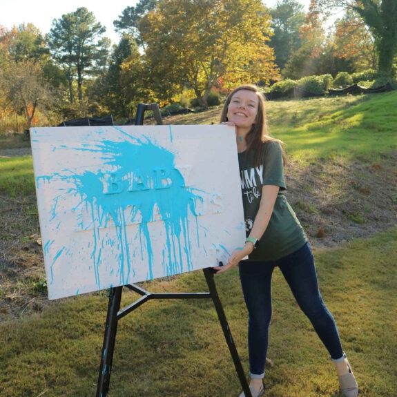 Gender Reveal Canvas Idea